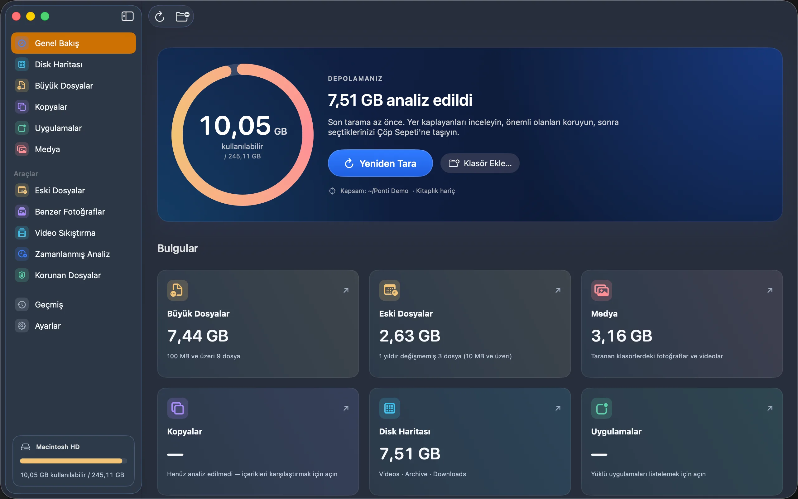 Genel bakış: disk kullanımı ve öneriler